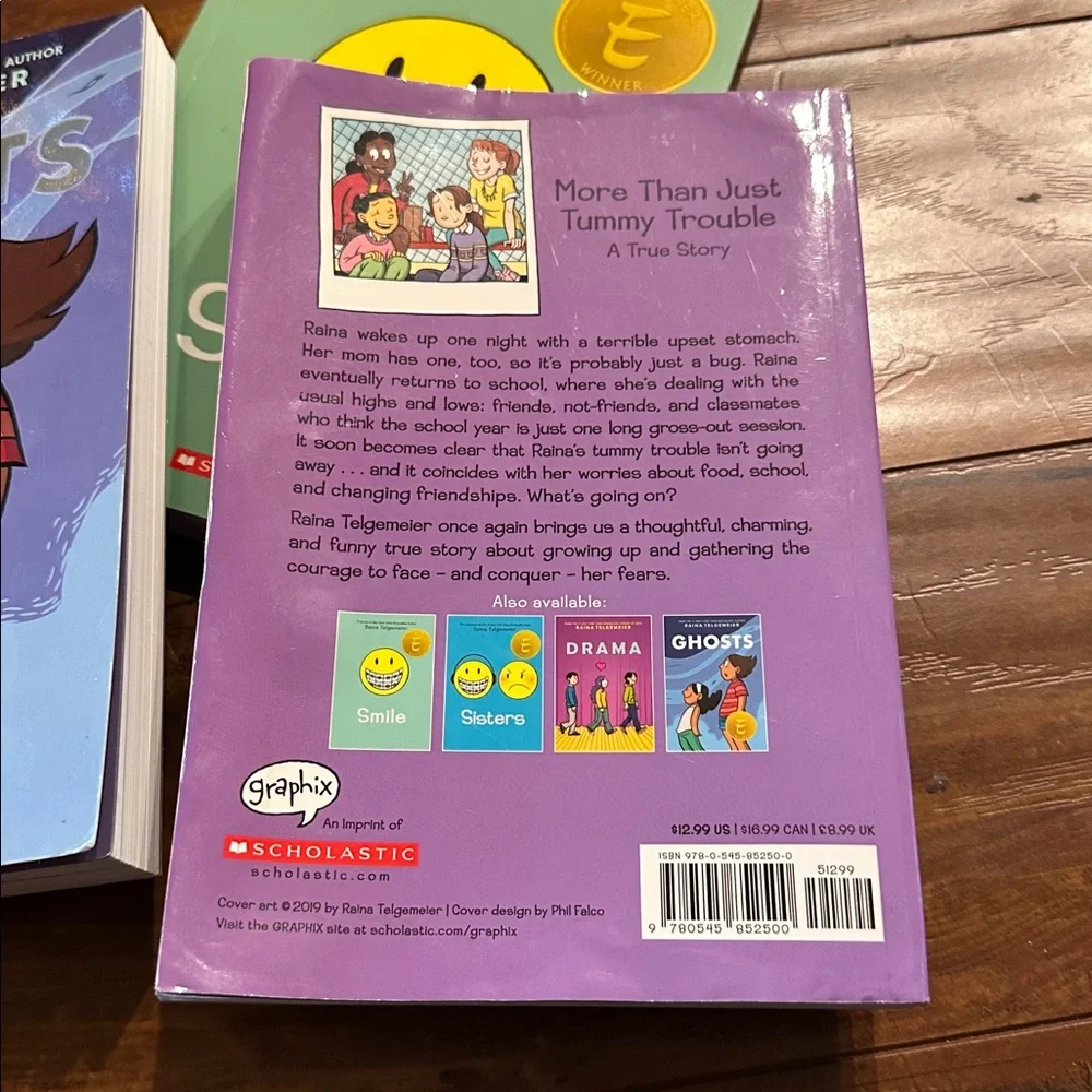 3 Raina‎ Telgemeier books Ghosts: A Graphic Novel and Smile NEW Guts